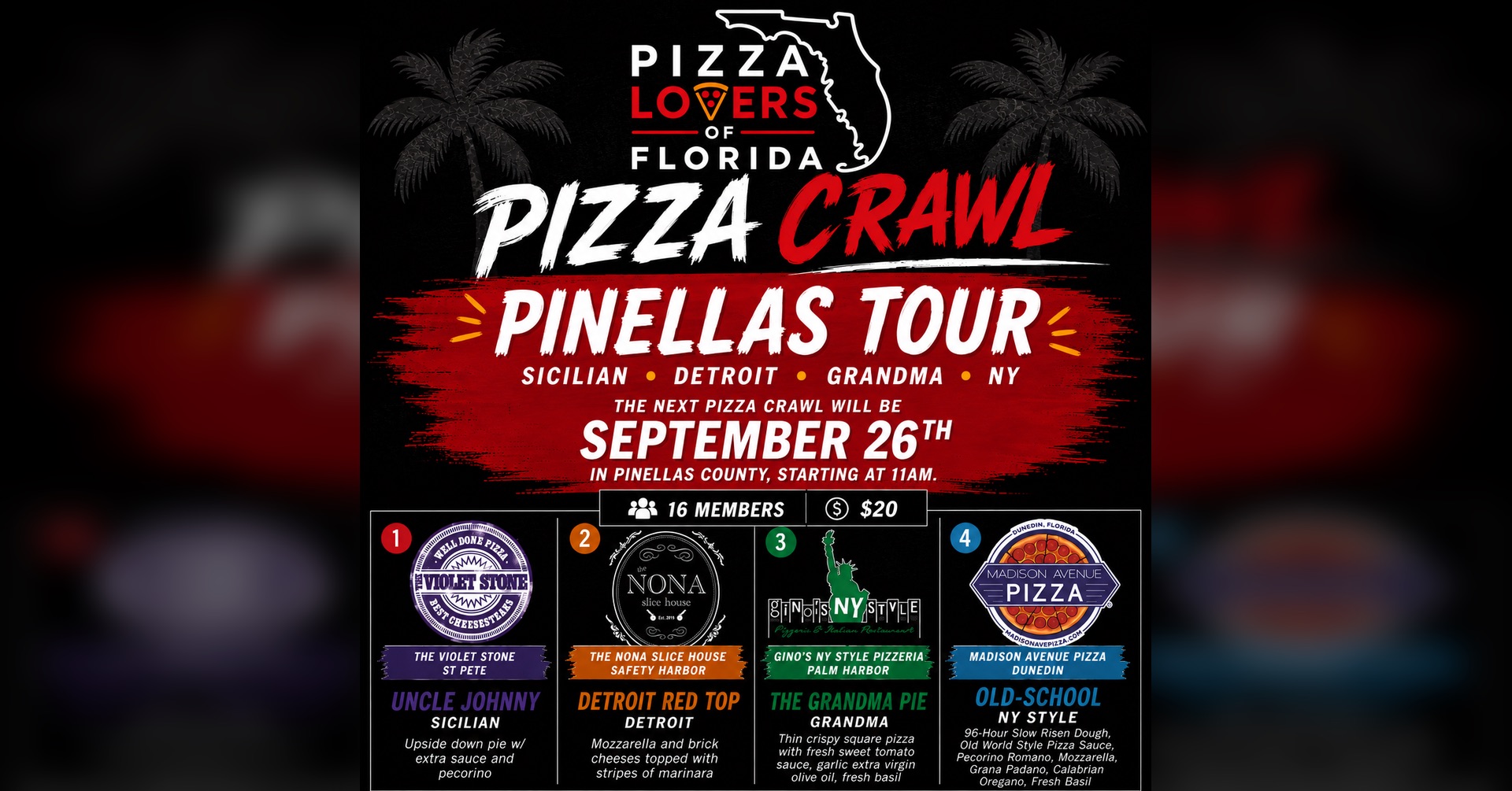 Pizza Crawl – Pinellas Tour